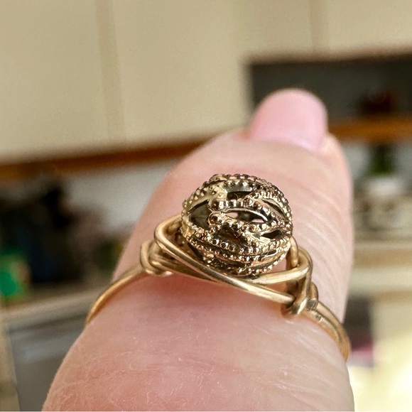 Chic Gold Textured Ring - Picture 6 of 8